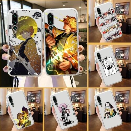 Demon Slayer Phone Case For Huawei P Mate P10 P20 P30 P40 10 20 Smart Z Pro Lite 2019 transparent fashion funda trend bumper