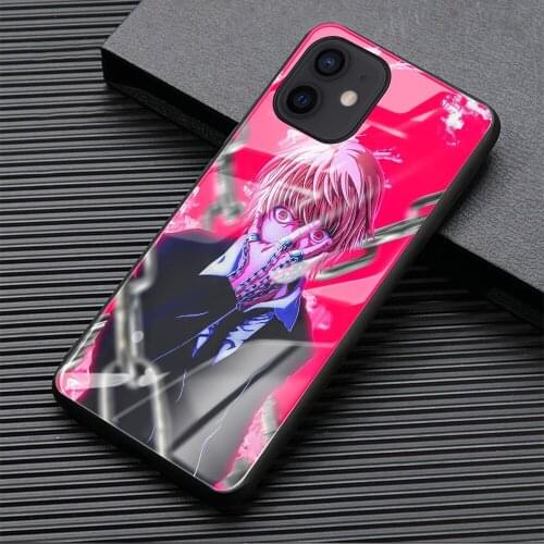 Tempered Glass case for iphone 6 6s 7 8 Plus X XR XS max 11 12 mini PRO MAX SE 2020 japan Hunter X Hunter ANIME Kurapika cover