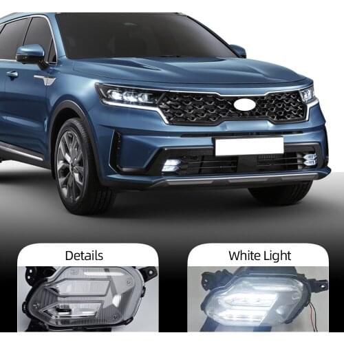 CSCSNL 1Pair For KIA Sorento 2021 LED DRL fog lamp Daytime Running light Daylight car styling