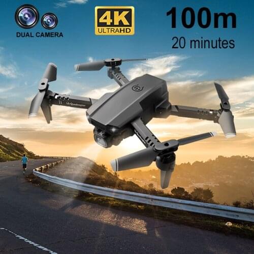 2021 New XT6 Mini Drone 4k HD Dual Lens Camera Band WiFi FPV Optical Flow Fixed Height RC Dron Foldable Quadcopter Drones Toys