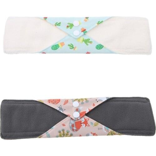Sanitary Reusable Cloth Menstrual Pads Washable Sanitary Napkins with Absobancy Layer Overnight Long Panty Liners