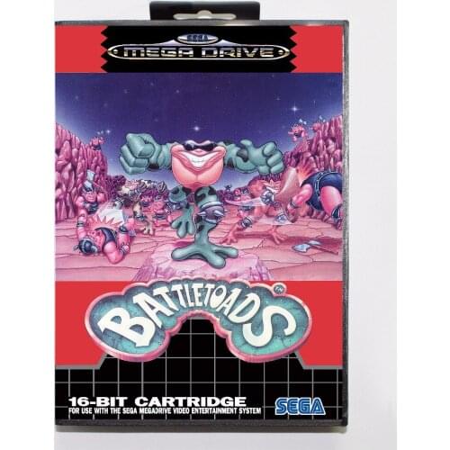 Battletoads Game Cartridge 16 bit MD Game Card With Retail Box For Sega Mega Drive For Genesis