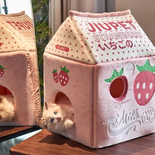 Cat Litter Four Seasons Universal Cat House Villa Bed Winter Warm Bed House Enclosed Pet Supplies