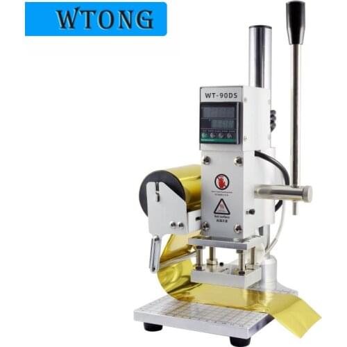 WT-90DS leather PU hot foil stamp machine paper wood heat press machine pvc logo brand machine