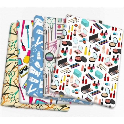 Patchwork Cosmetic Lipstick Polyester Cotton Fabric Sewing Quilting Fabrics Needlework Material DIY Handmade,c14061