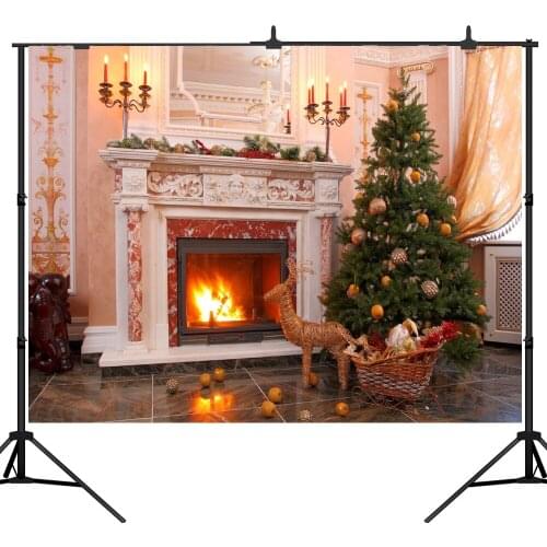 Lyavshi Christmas Tree Candle decoration Scene Baby Photography Backgrounds Photographic Backdrops For Photo Studio