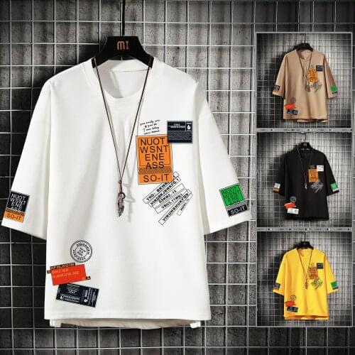 Print Short Sleeve Mens T-Shirt Fashion Streetwear Clothes Mens Clothing 2021 Hip Hop Japanese Clothing Man S-5XL