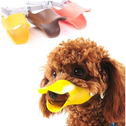 Dog Anti Bite Duck Mouth Shape Dog Mouth Cover Soft Silicone Biteproof Pet Muzzle Protect Supplies