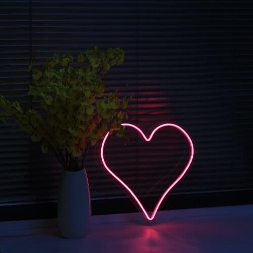 New Hanging Type Waterproof Custom Neon heart sign Lights Special Room Living Room Bar Restaurant Storefront Decoration