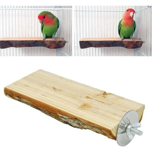 Natural Wood Parrot Perch for Bird Cages Cockatiel Parakeet Conure Accessory
