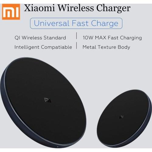 Original Xiaomi WPC01ZM 10W MAX Quick Charge Qi Wireless Fast Charger Type-C QC3.0 for iPhone for Samsung