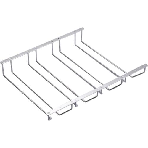 Hanging Wine Glass Cup Holder Metal Stemware Rack No Drilling Wine Glasses Organizer for Bar Cabinet