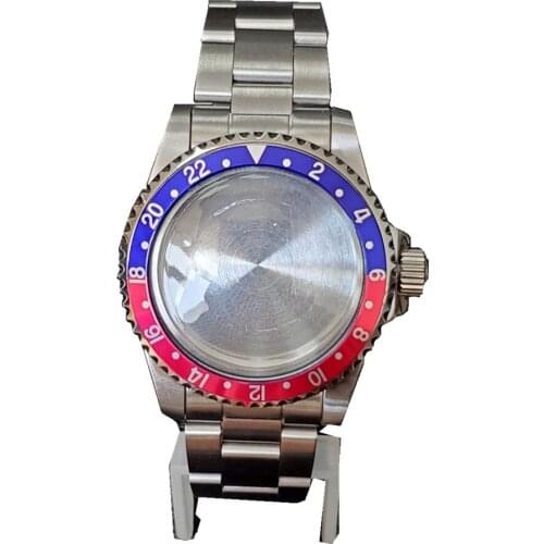 39.5mm Stainless Steel Watch Strap Belt Bezel Watch Case Set For Japanese NH35 NH36 Movement Accessories 100m Waterproof