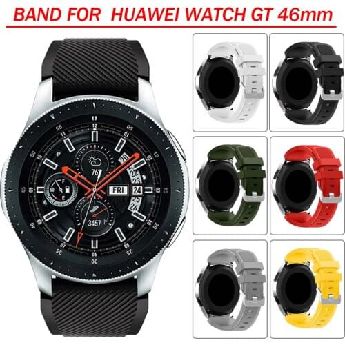 New Silicone Band for HUAWEI WATCH GT 46mm Strap Band for Huawei GT Smart Watch Replaceable Wrist Watchband Bracelet Accessories