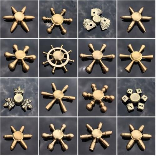 Pure Copper Hand Spinner R118 Bearing Spinner Toy Adult Toys for Children 65-77mm Metal Fidget Spinner Anti Relieve Stress Toys