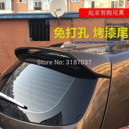 For Kia Sportage Spoiler 2012-2015 ABS Plastic Unpainted Color Rear Roof Spoiler Wing Trunk Lip Boot Cover Car Styling