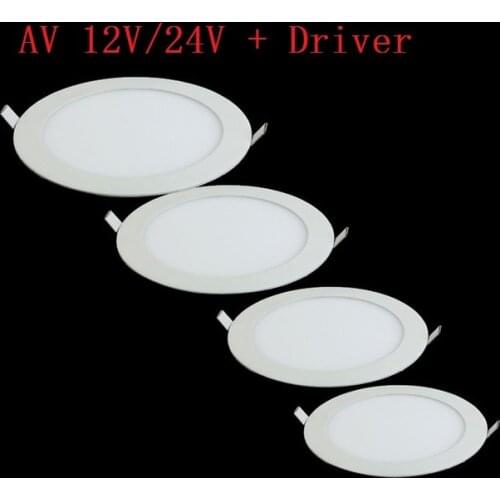 LED panel lights 12V/24V 4W 6W 9W 12W 15W 25W led ceiling light SMD2835 Warm /white Suitable for the ship yacht indoor lighting