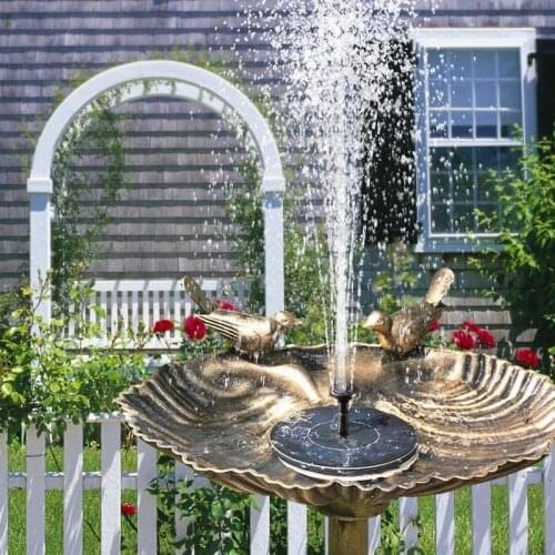 Mini Solar Water Fountain Pool Pond Waterfall Fountain Garden Decoration Outdoor Bird Bath Solar Powered Fountain Floating Water