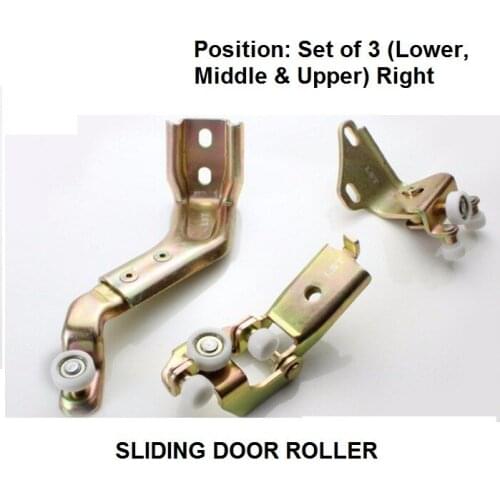 X3 PIECES FOR VOLKSWAGEN CADDY 1995-2006 RIGHT SIDE SLIDING DOOR ROLLER UNITS NEW