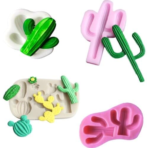 1PCS Cactus Mould Cake Side silicone cake fondant mold cake decorating tools soap mold