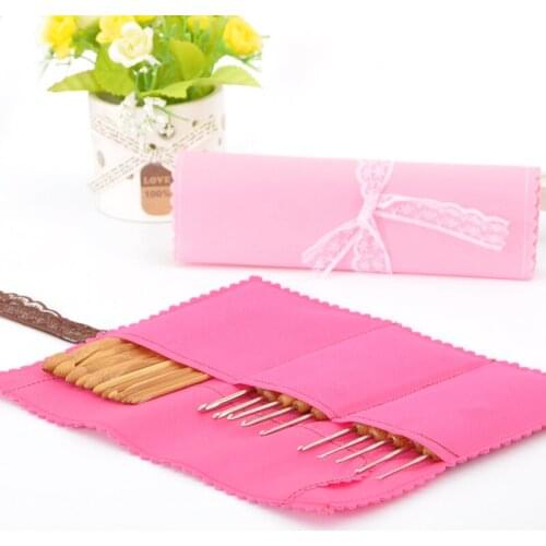 22pc/lot Knitting tools Bamboo crochet hook DIY handmade diy carbonized bamboo Multiple models weaving tools home decor