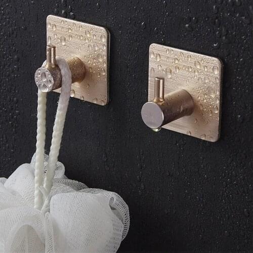 Aluminum Self Adhesive Hook up Home Kitchen Wall Door Hook Key Holder Mask Holder Rack Towel Hanger Bathroom Rack Hooks