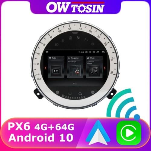 Android 10.0 7'' PX6 4G+64G GPS Navigation Radio For BMW Mini Cooper R56 TDA7850 Wireless Carplay HDMI DAB Auto Stereo DSP 5*USB