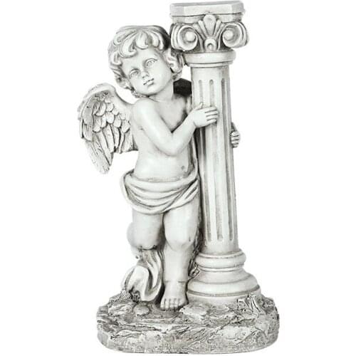 Antique Angel Sculpture Courtyard Furnishings Indoor and Outdoor Solar Street Lamp Garden Landscape Decoration