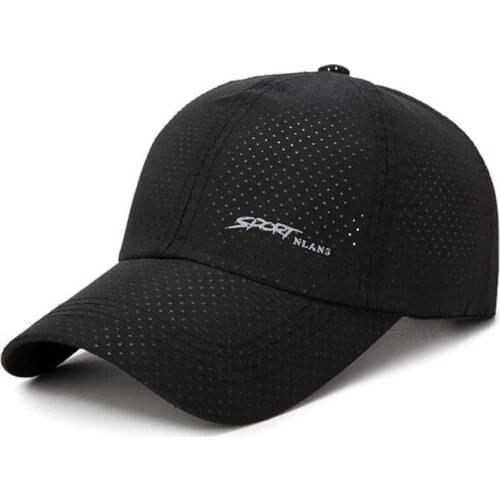 Korean Solid-colored Punch Baseball Caps Summer Nylon Breathable Net Cap Men And Women Quick Drying Hats Brand Snapback