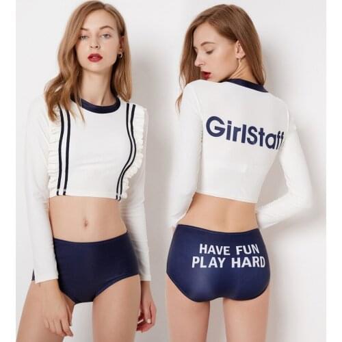 Whole Woman Swimwear Swimsuits Women Bikinis For 2019 Summer Beach Womens Long Sleeve Surfing Clothes Animal Spandex