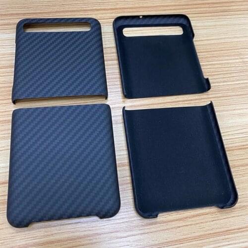 Real Carbon Fiber Case For Samsung Galaxy Z flip Thin Anti Fall Armor Phone Cover For SM F7000 Galaxy z Flip Phone Case