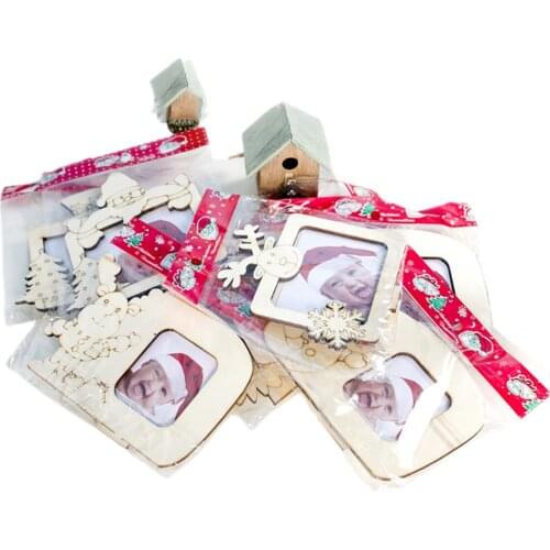 Wooden Christmas Photo Frame Mini Modern Picture Display Holder, Tabletop Decoration for Home Office decor