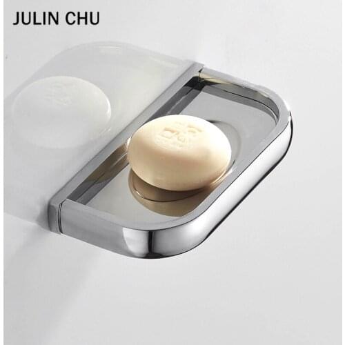 Chrome Soap Dish Brass Kitchen Washroom Toilet Hand Wash Storage Shower Soap Holder Tray Wall Mouted Bathroom Accessories Black