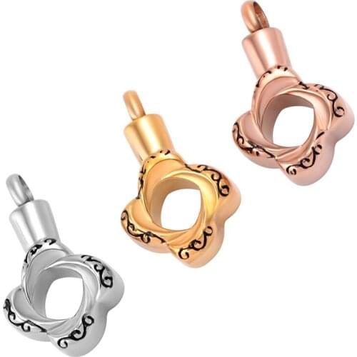 IJD9623 Stainless Steel Cremation Urn jewelry to hold cremated ashes Gold/Rose gold Keepsake Memorial Necklace +Funnel
