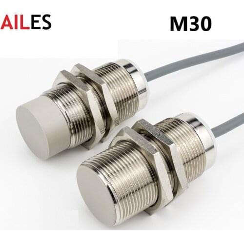 M30 Inductive Sensor Switch with Thread without Thread NPN PNP 3Wires Proximity Switches NO NC 10mm 15mm 16mm 22mm 25mm 40mm