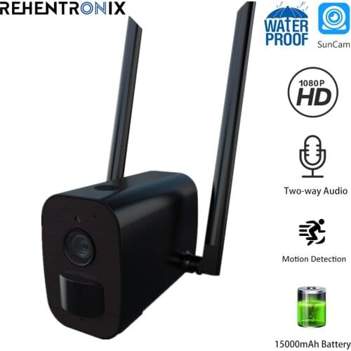 Outdoor Waterproof WiFi Battery Powered IP Camera 1080P HD Wireless Rechargeable Battery Security Camera Smart Home Alarm System