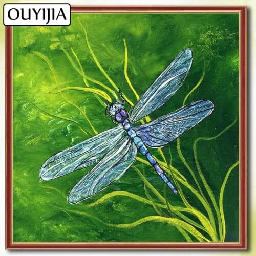Dragonfly Butterfly Animals Bird Flowers 5D DIY Diamond Painting Mosaic Square OUYIJIA Picture Of Rhinestone Embroidery Painting