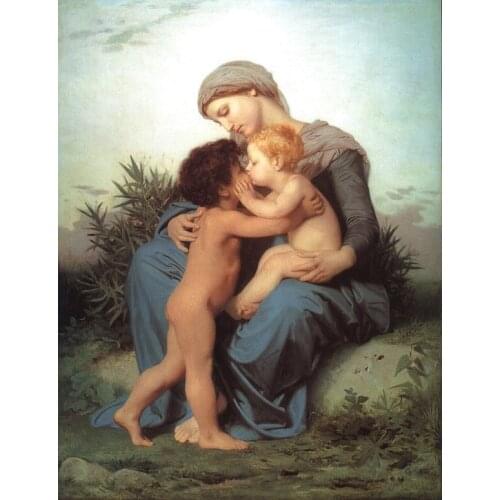 Handmade Oil painting reproduction Fraternal Love by William Bouguereau