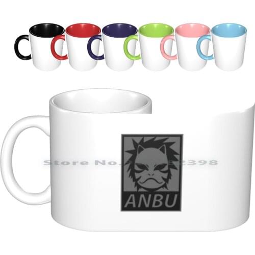 Anbu Ceramic Mugs Coffee Cups Milk Tea Mug Anbu Anime Japan Japanese Manga Shinobi Anbu Black Ops Hidden Leaf Kakashi Anbu