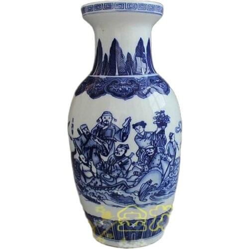 China Old Porcelain Painting Blue And White Vase