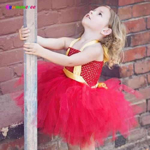 Ksummeree Firefighter Design Girls Tutu Dress Handmade Tulle Dress for Birthday Party Halloween Photo Baby Dress TS114