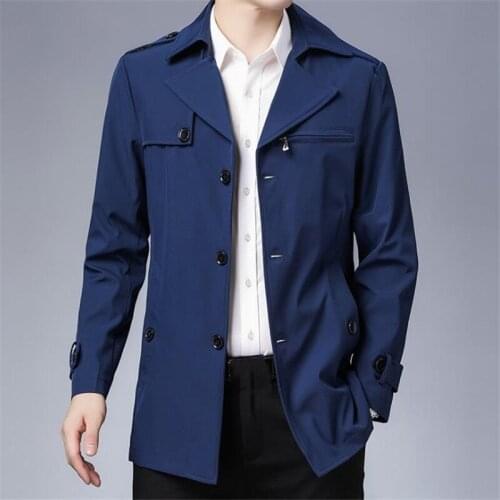 Mens jacket spring and autumn thin jacket mens loose top mens windbreaker Mens business casual coat 5XL