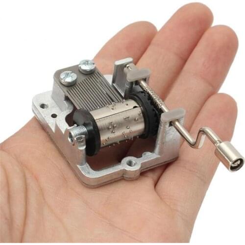 Mini Hand-cranked Music Box DIY Decoration Collection Music Old-fashioned Metal Mechanical Movement Hand-cranked Music Box