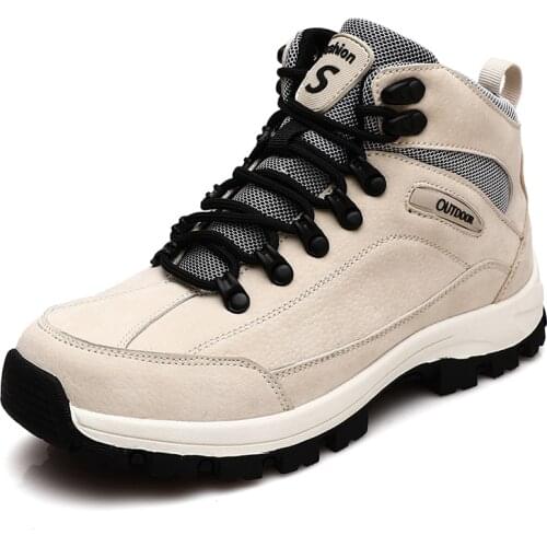 Fashion Unisex Trekking Sneakers Plush Warm Women Snow Boot Ankle Winter Mens Cotton Shoes Non Slip Outdoor Sport Hiking Tourism