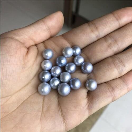 Fashion Real Natural Pearls, Loose Freshwater Dyed Grey Color Pearls, 8-9MM Big Size Round Pearls, 30PCS/LOT