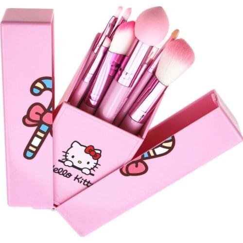 8Pcs Moonlight Treasure Box Makeup Brush Set Cute Cat Shape Girl Gift