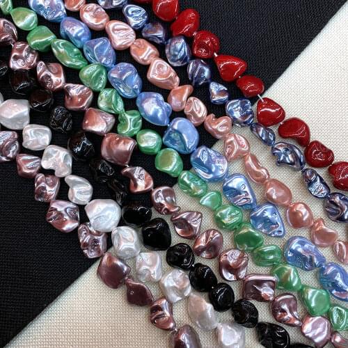 Irregular Shape Natural Shell Beads Color Electroplated Shell 15 Inches In Length for DIY Jewelry Making Necklace and Bracelet