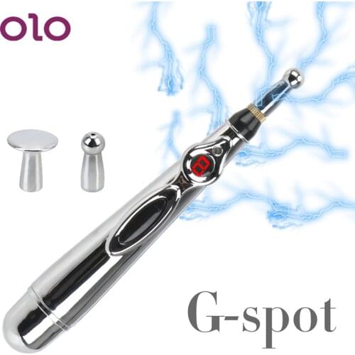 OLO Electric Shock Stick Breast Clitoris Penis Vagina Massage Electrical Climax Adult Game Sex Toy for Women Men Foreplay