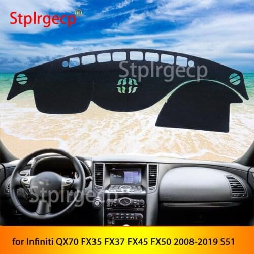 For Infiniti QX70 FX35 FX37 FX45 FX50 2008-2019 S51 Anti-Slip Mat Dashboard Cover Sunshade Dashmat Accessories