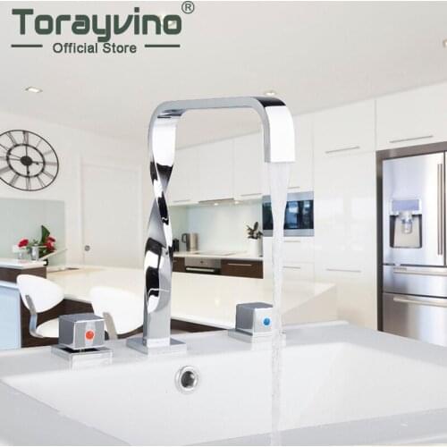 Sumptuous and Superior in Quality Basin Faucet Chrome Polished Deck Mounted Single Handle Hot Cold Water Excellent Kitchen Tap